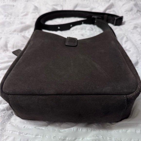 Coach Dark Army Green Suede Hadley Bag - Picture 3 of 4